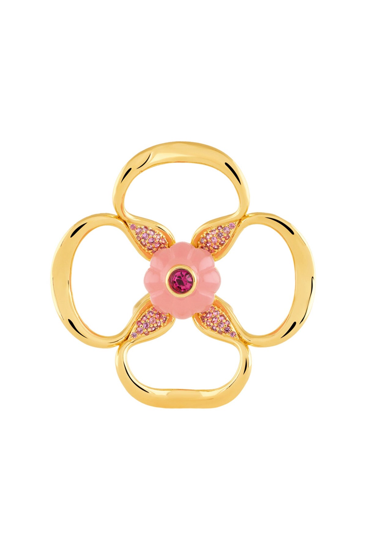 Rosé Fleur 18K Gold Plated Ring 