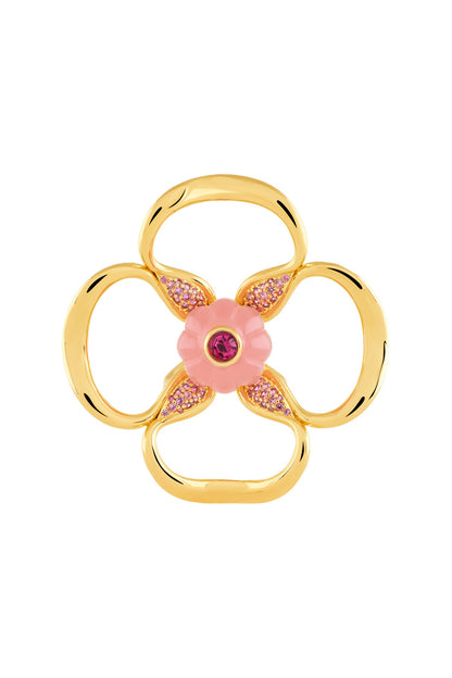 Rosé Fleur 18K Gold Plated Ring 