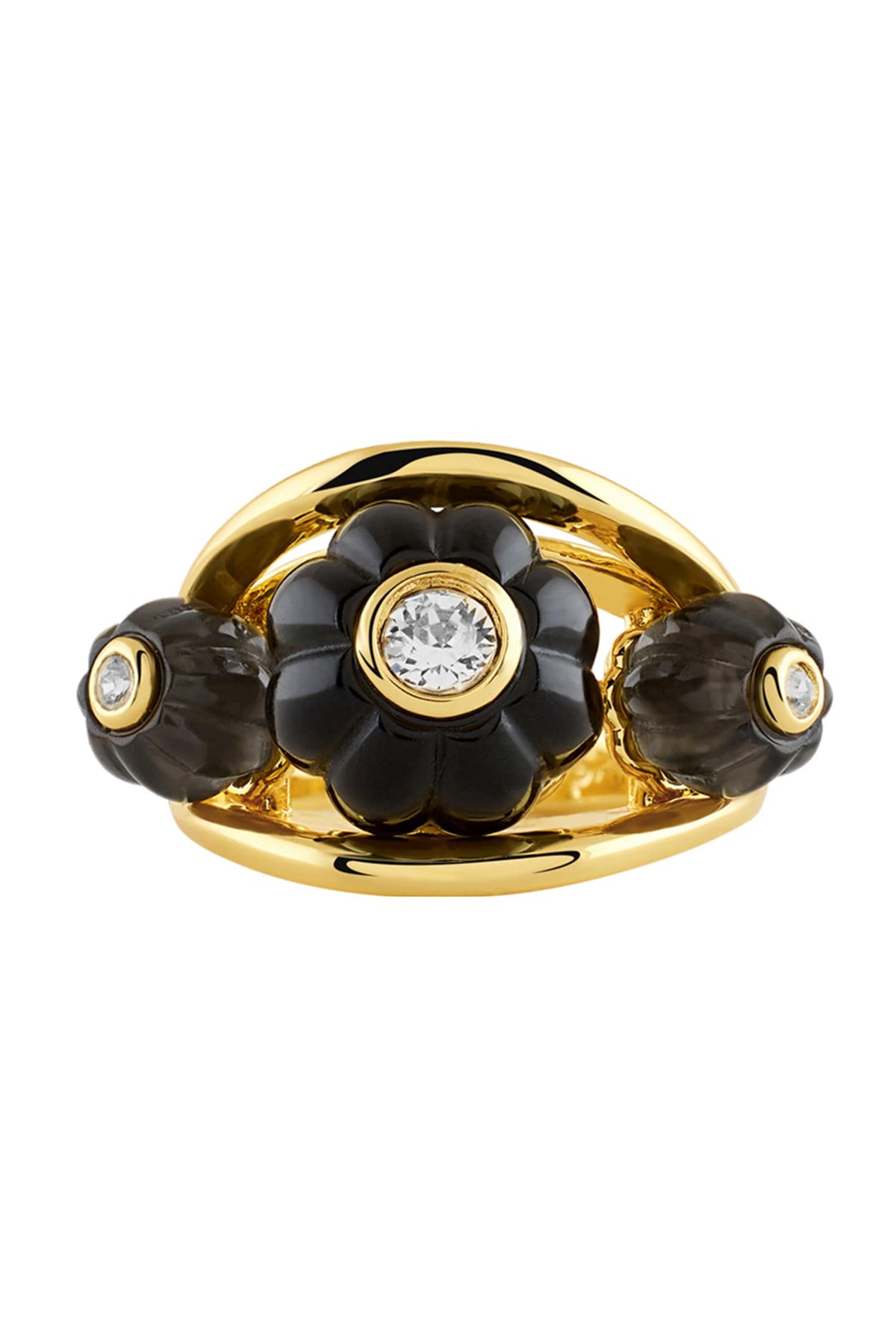 Noir Luxe 18K Gold Plated Ring 