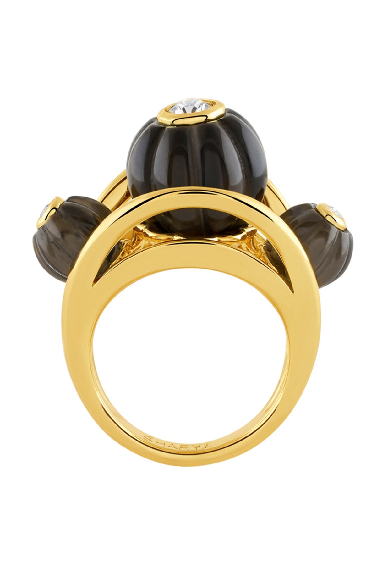 Noir Luxe 18K Gold Plated Ring 