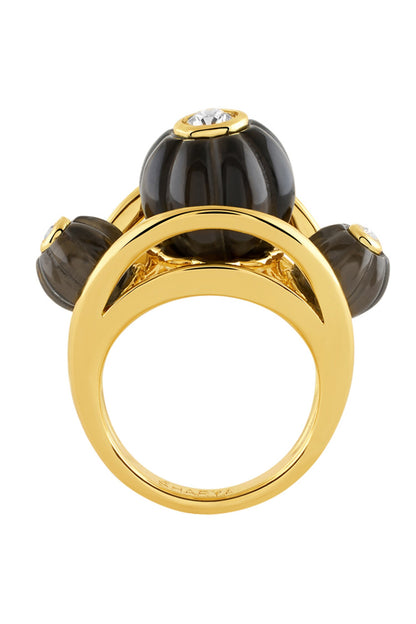 Noir Luxe 18K Gold Plated Ring 