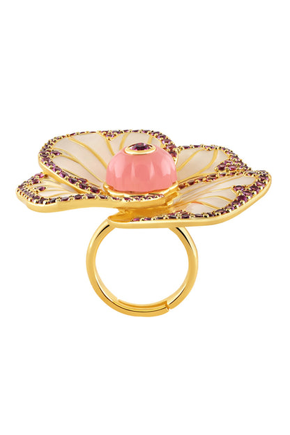 Blossom Reverie 18K Gold Plated Ring 