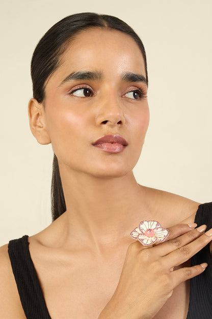 Blossom Reverie 18K Gold Plated Ring 