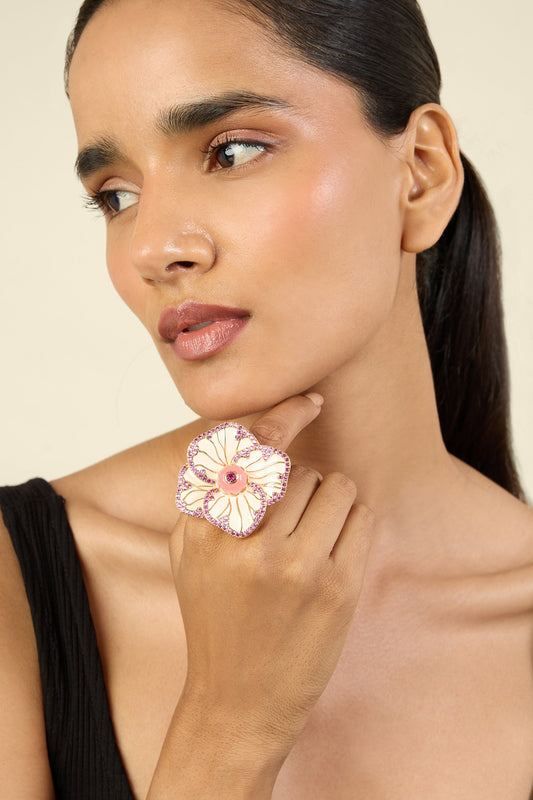 Blossom Reverie 18K Gold Plated Ring 