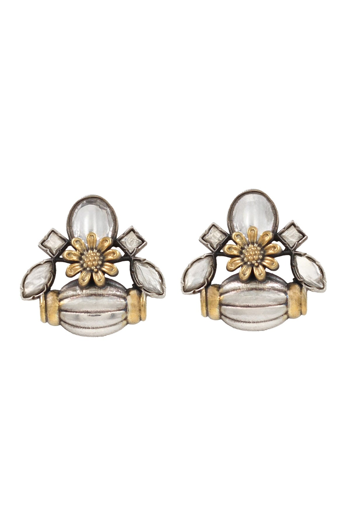 Designer Silver Handcrafted Stud Earrings 