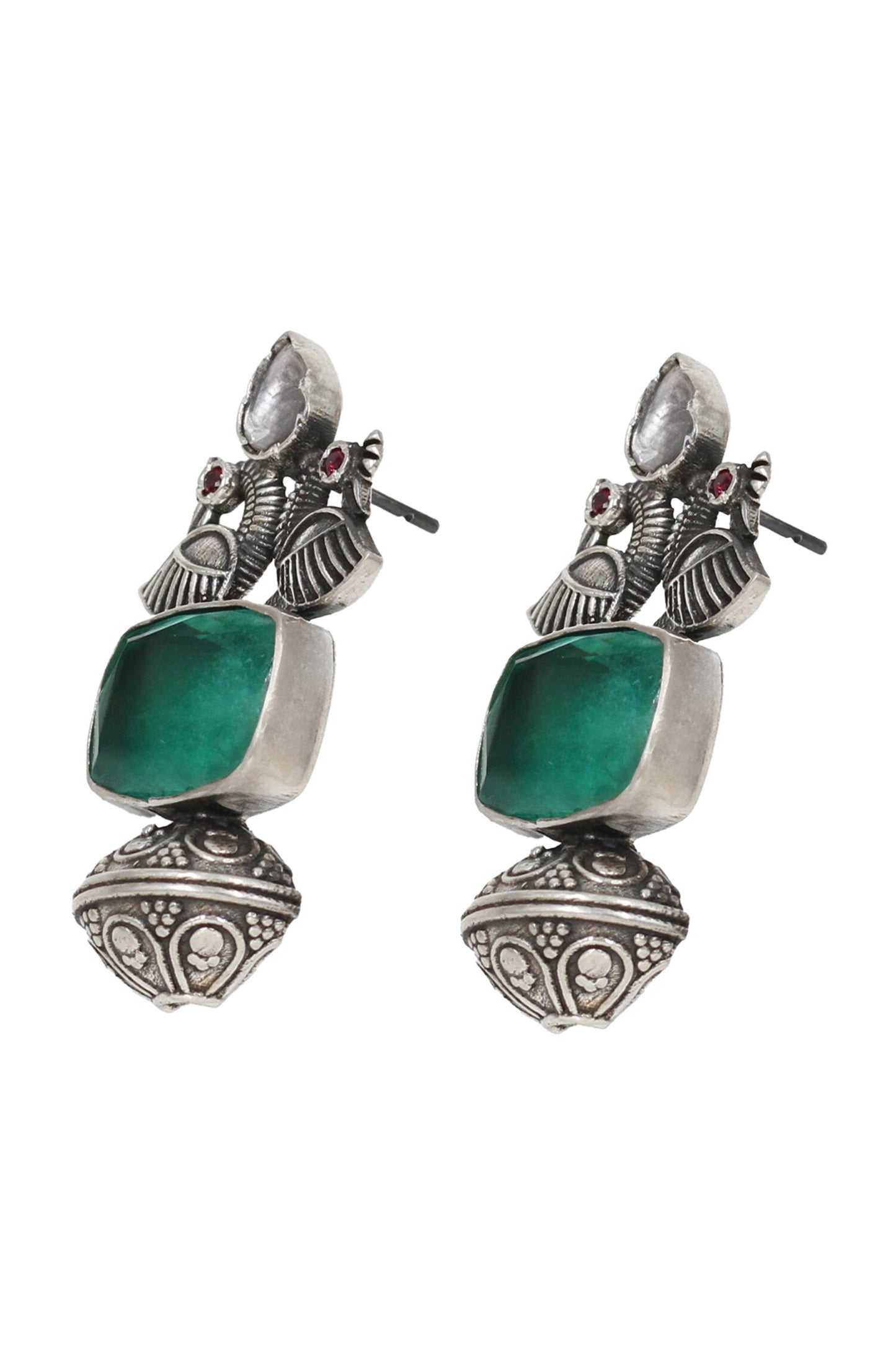 Silver Onyx Earrings 