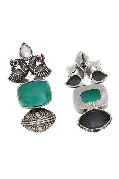 Silver Onyx Earrings 