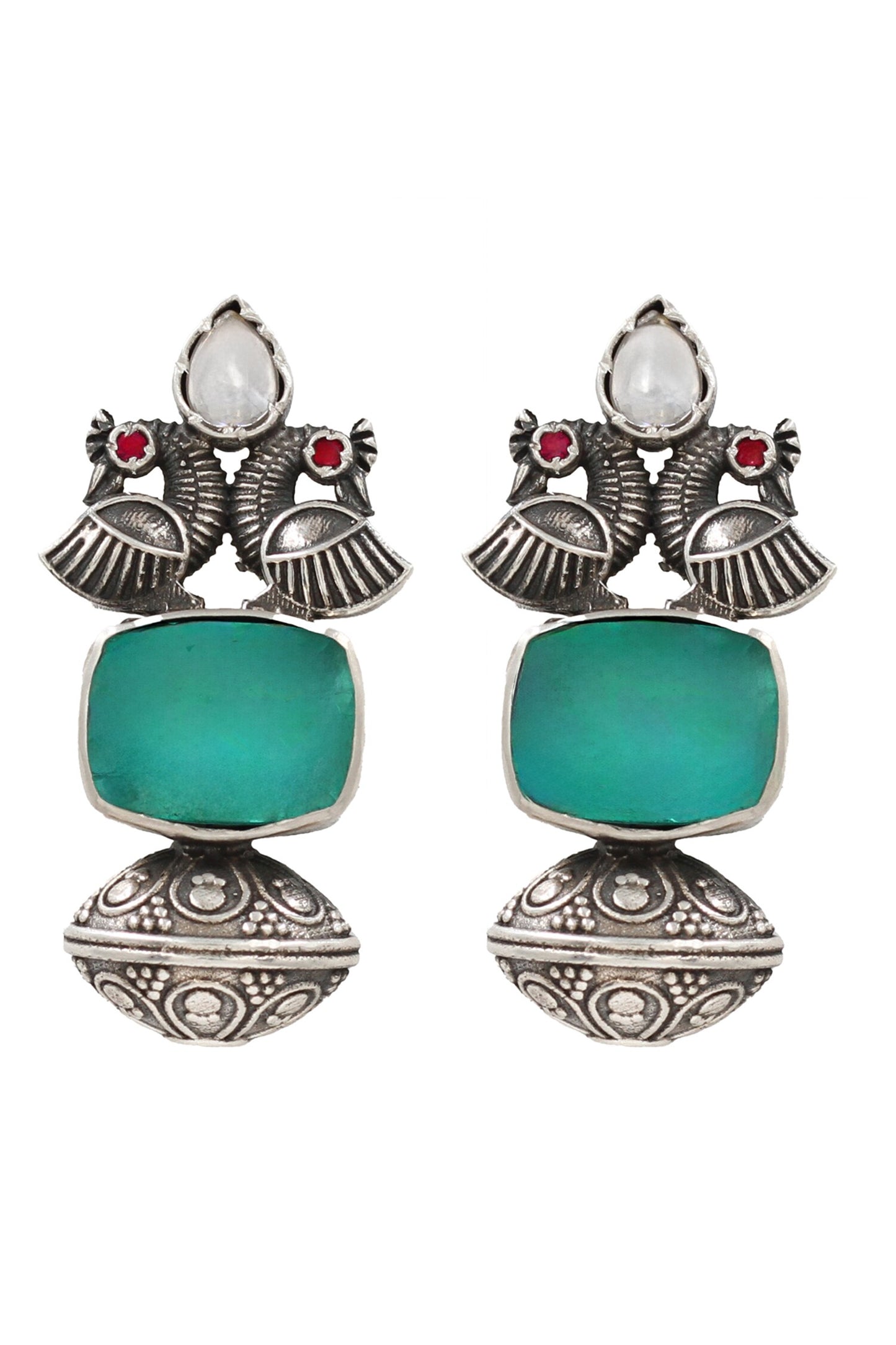 Silver Onyx Earrings 