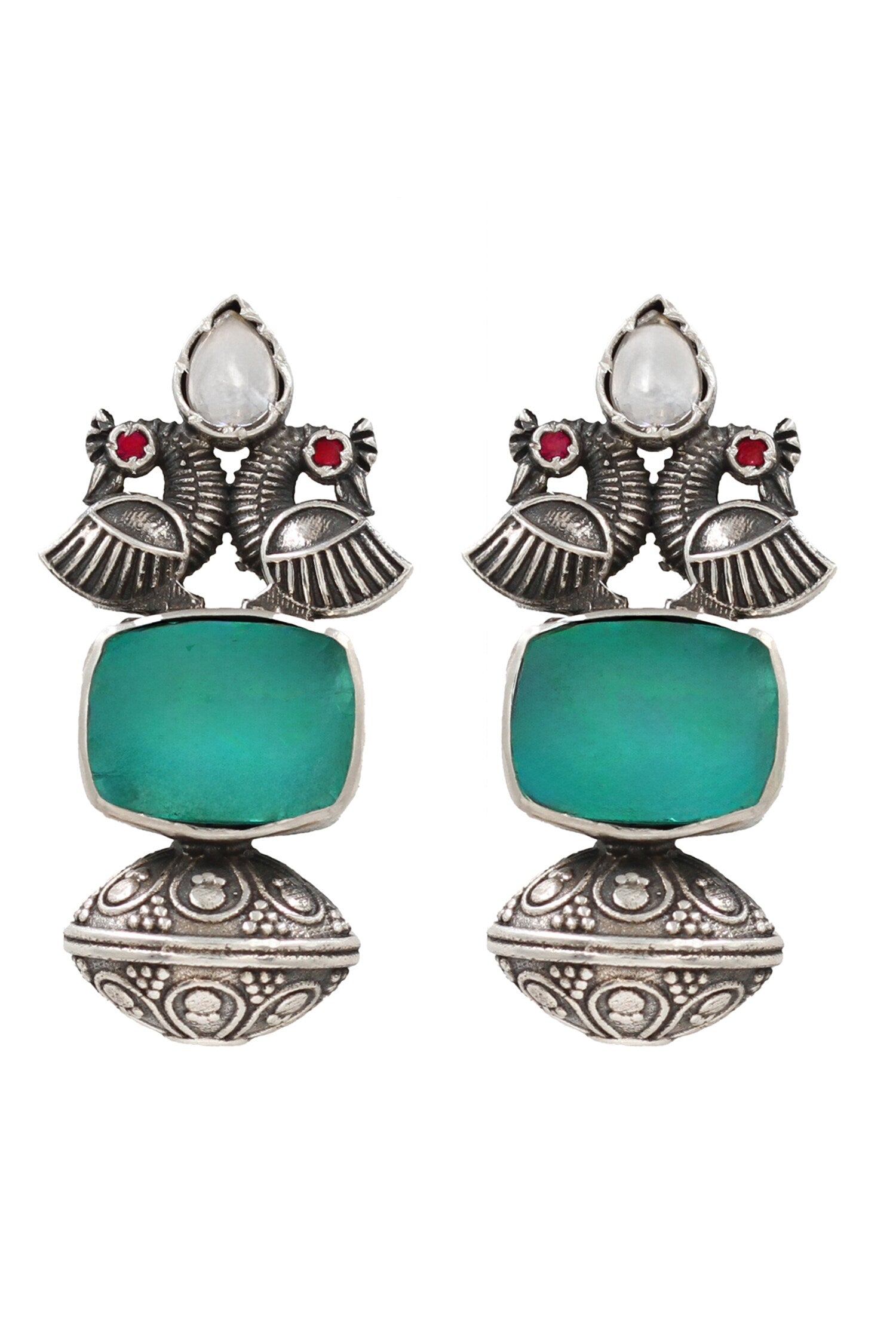 Silver Onyx Earrings 
