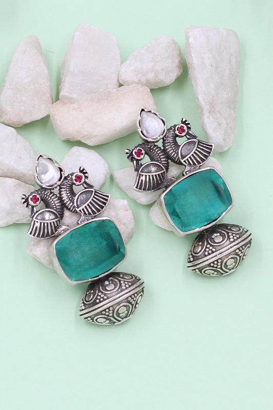 Silver Onyx Earrings 