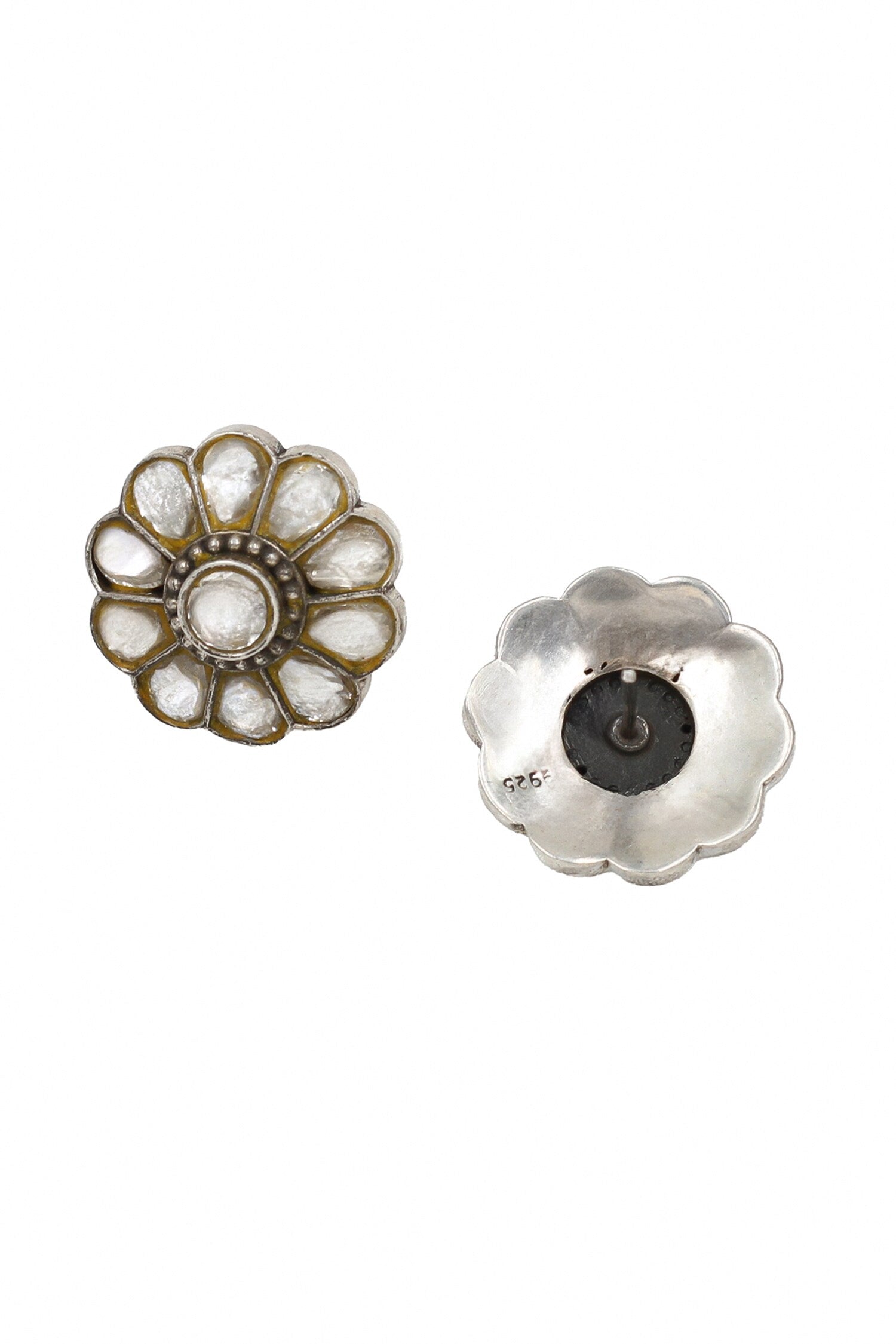 Silver Handcrafted Stud Earrings 