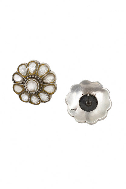Silver Handcrafted Stud Earrings 