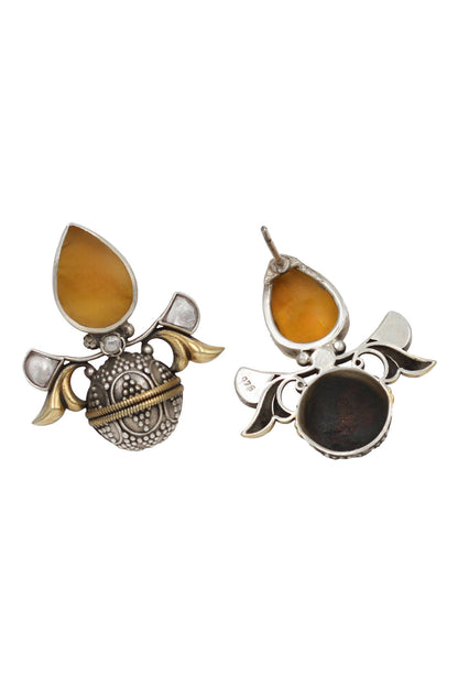 Delicate Grace Silver Onyx Earrings 