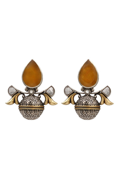Delicate Grace Silver Onyx Earrings 