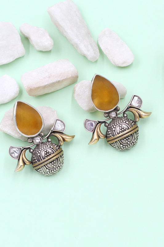Delicate Grace Silver Onyx Earrings 