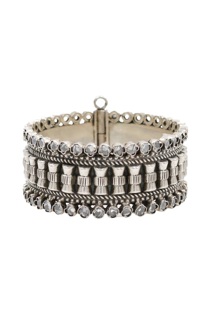 Designer Silver Kundan Bangle 