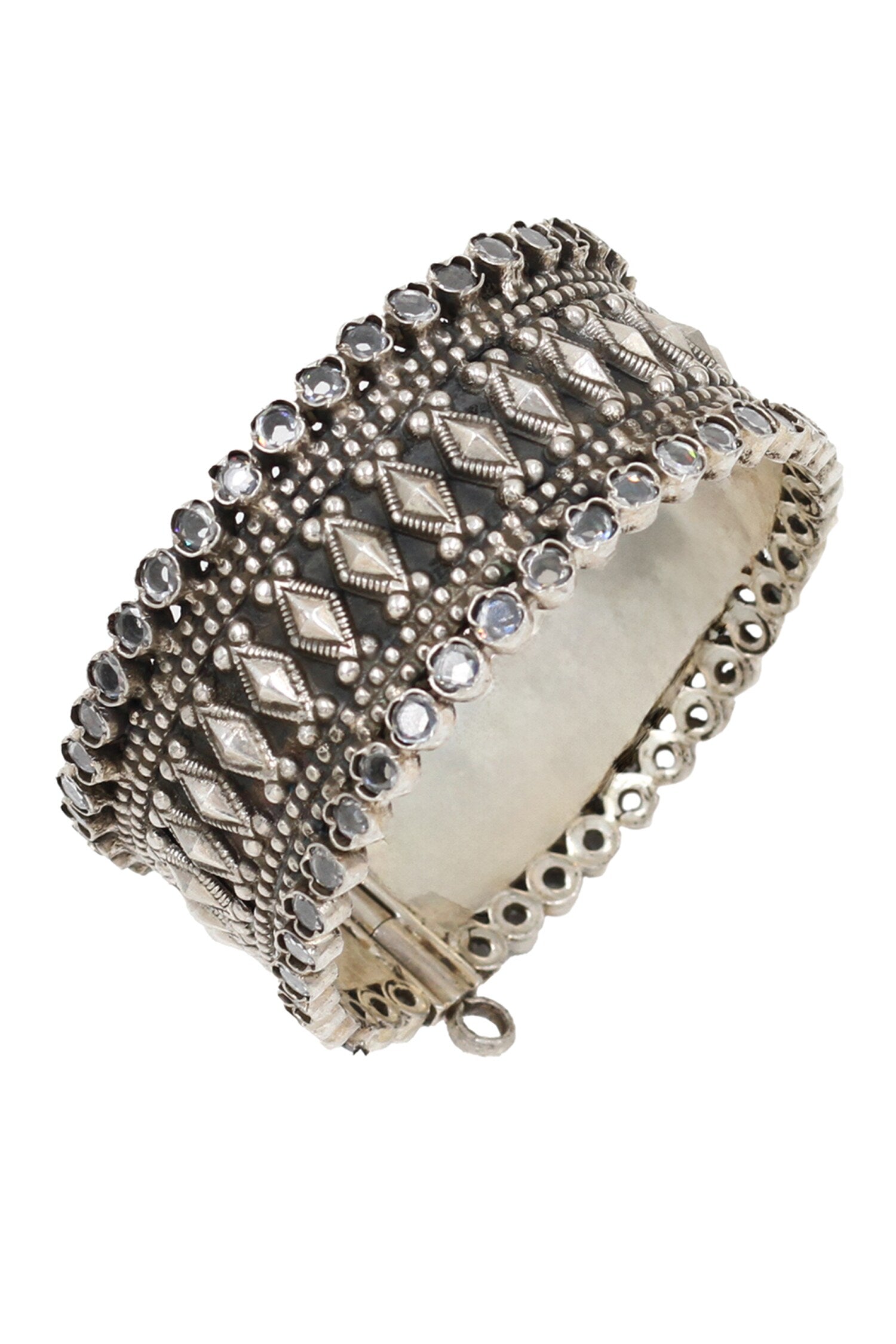 Radiant Splendor Handcrafted Silver Bangle 
