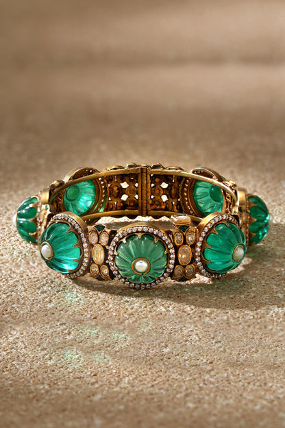 Emerald Round Bangle 