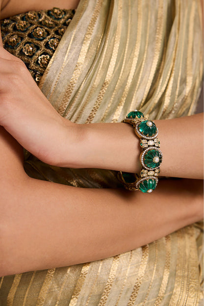Emerald Round Bangle 
