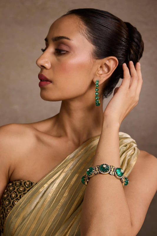 Emerald Round Bangle 