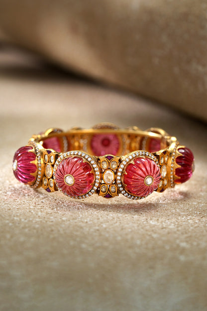 Ruby Pink Round Bangle 