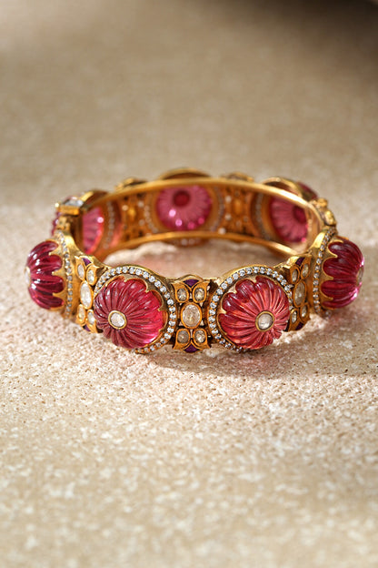 Ruby Pink Round Bangle 