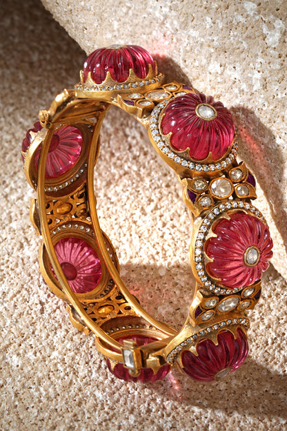Ruby Pink Round Bangle 