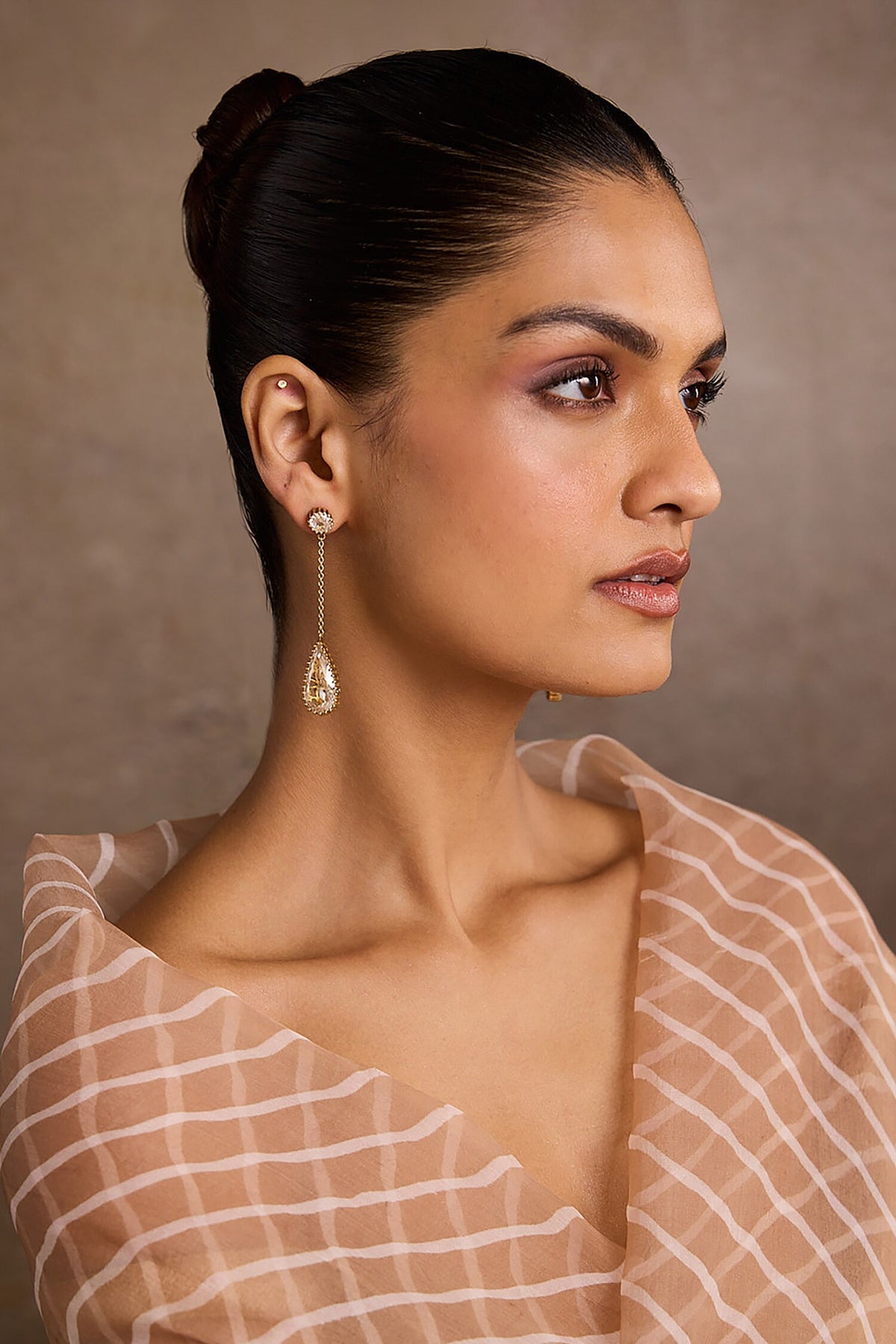 Pear Silver Danglers 