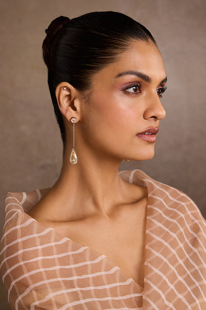 Pear Silver Danglers 