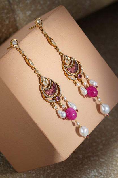 Crescent Silver Earrings 