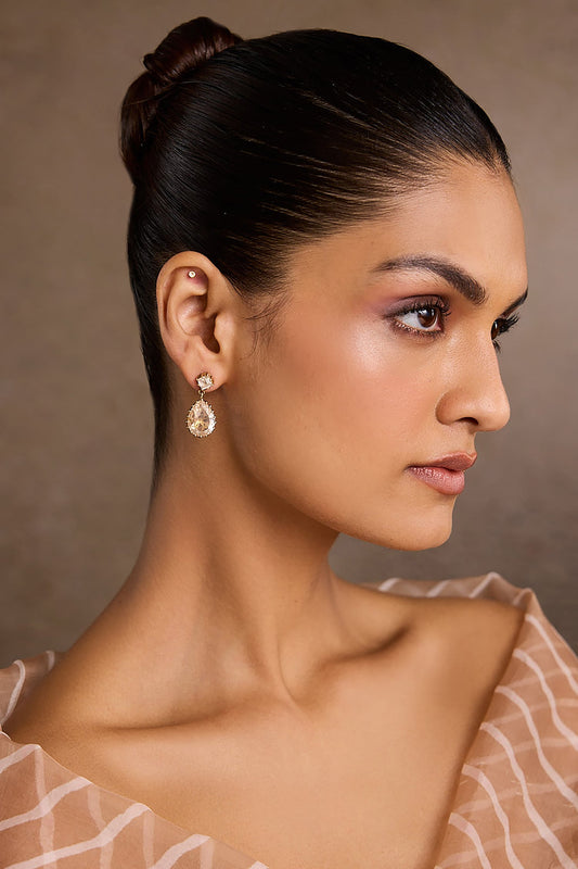Gold Pear Drop Earrings 