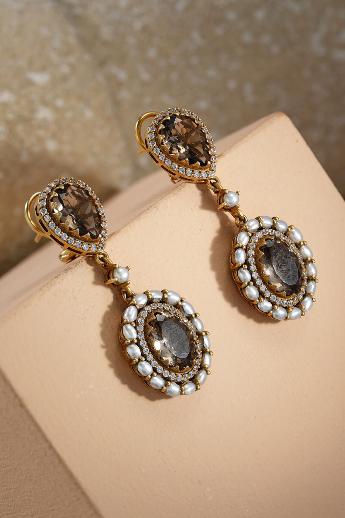 Smoky Topaz Danglers 