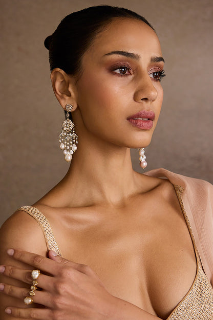 Pearl Embellished Earrings 
