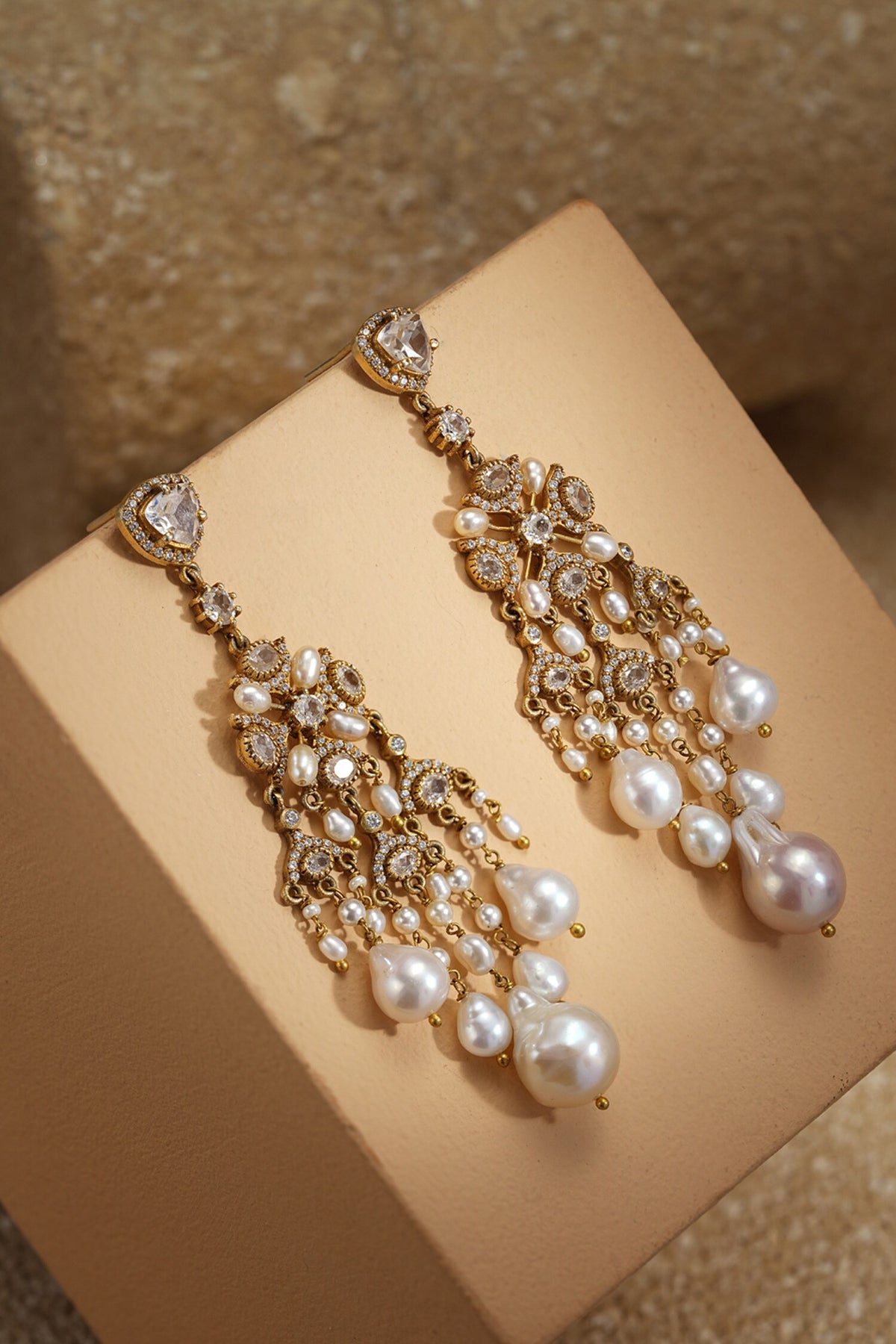 Pearl Embellished Earrings 