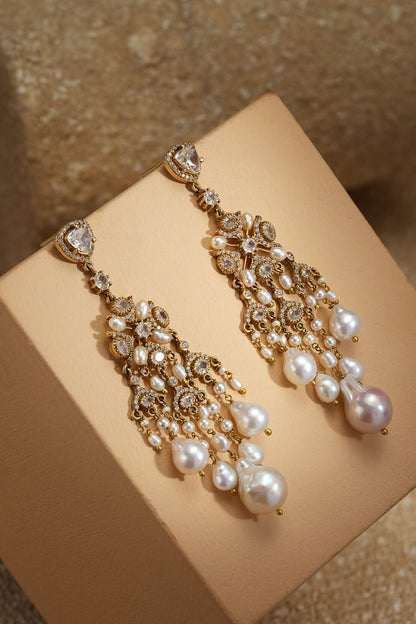 Pearl Embellished Earrings 