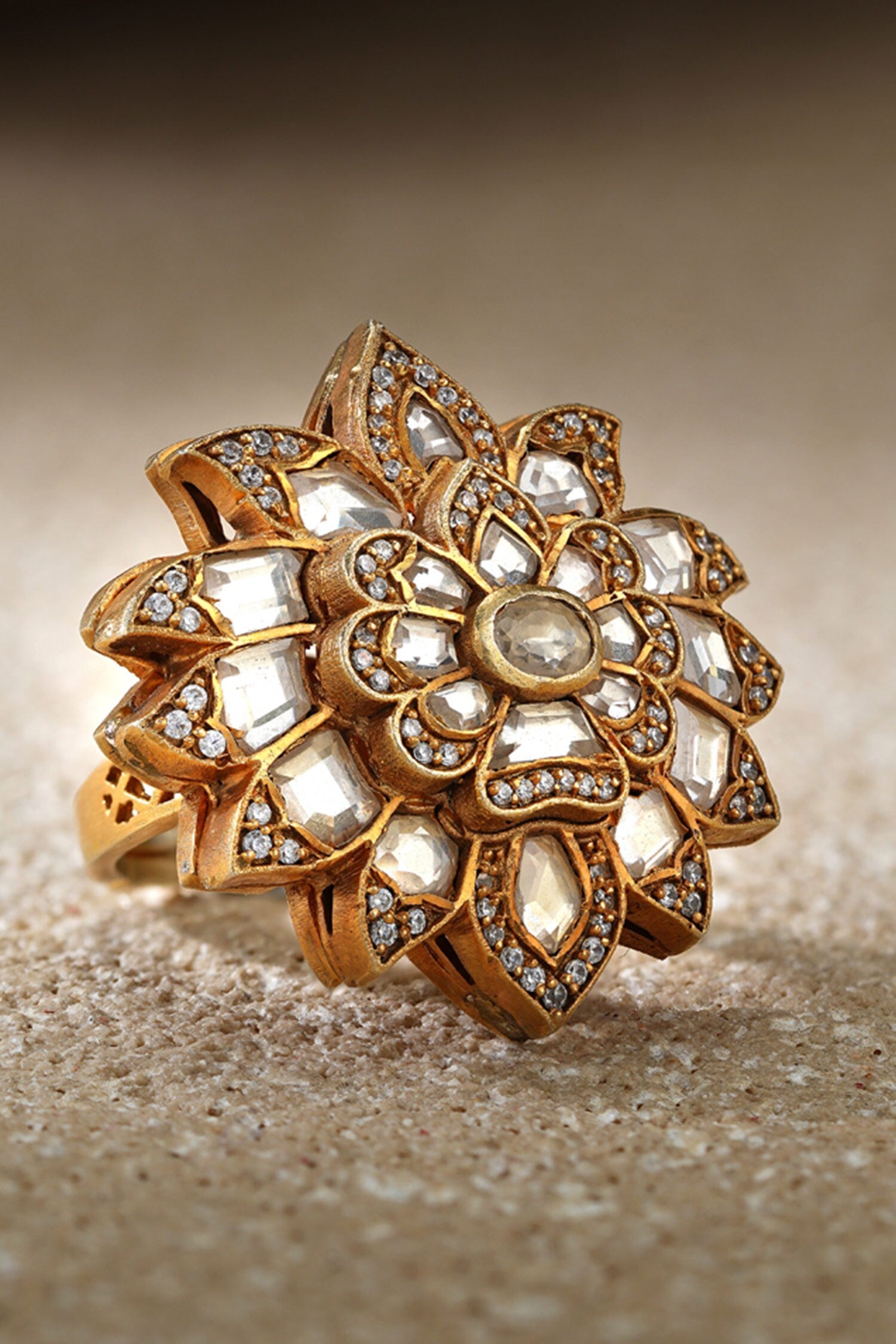 Floral Silver Ring 