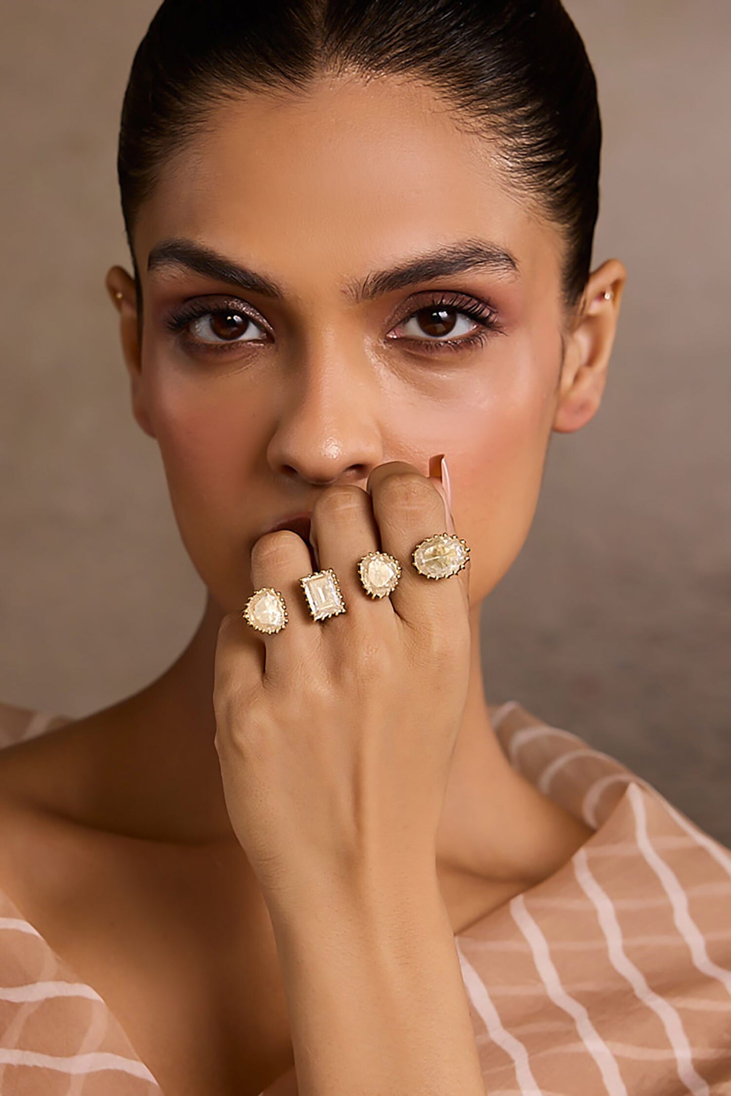 Open Zircon Silver Ring 