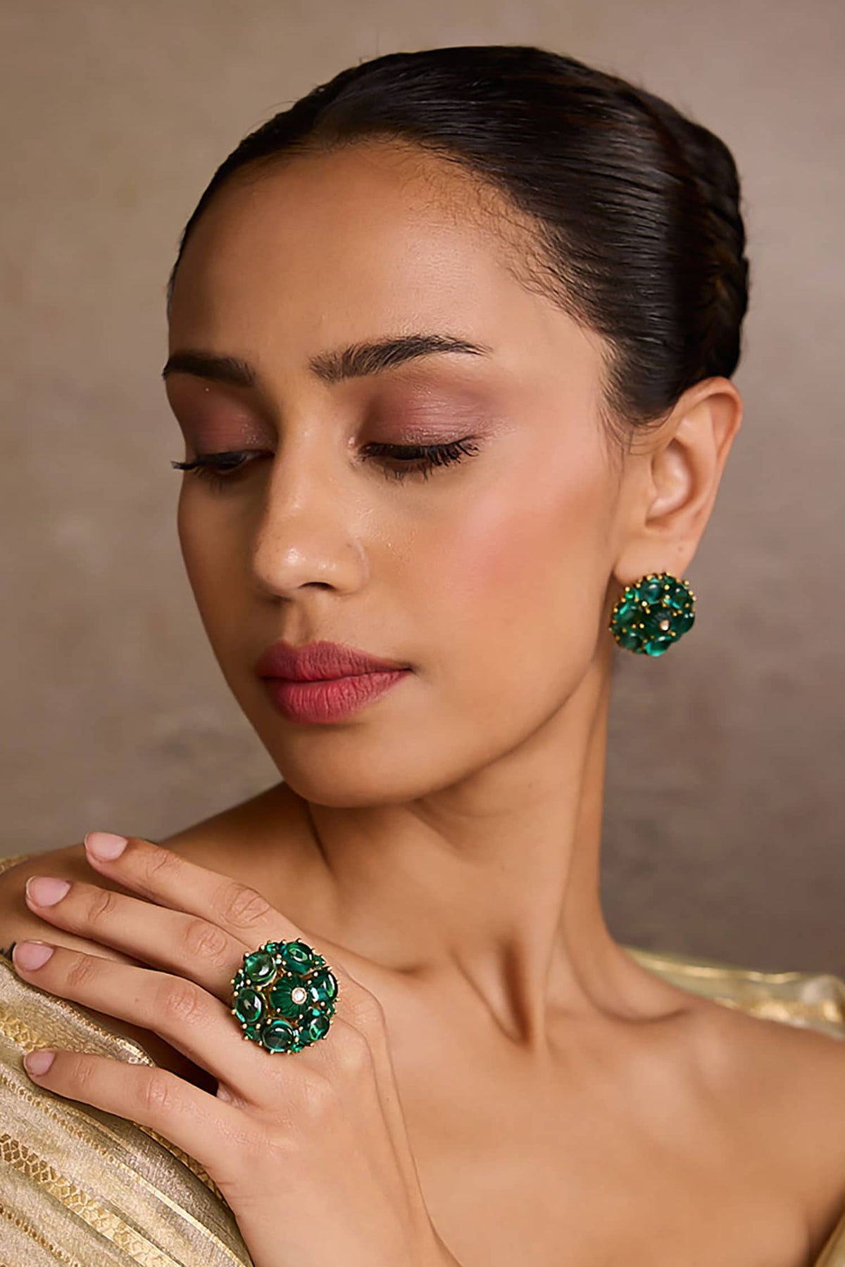 Emerald Silver Ring 