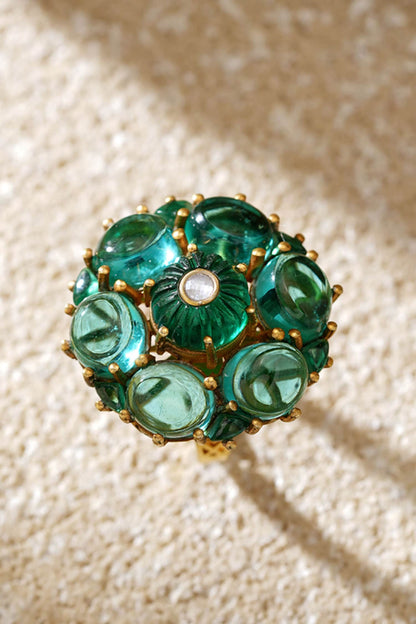 Emerald Silver Ring 