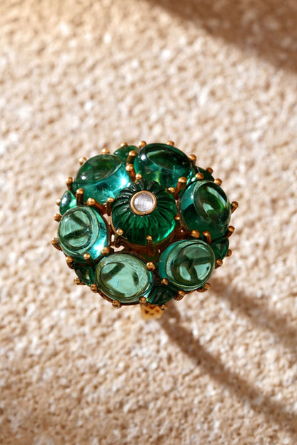 Emerald Silver Ring 