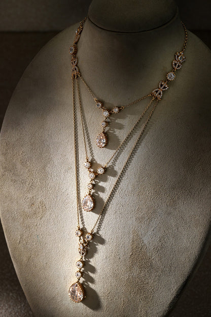 Multi Layered Silver Necklace 