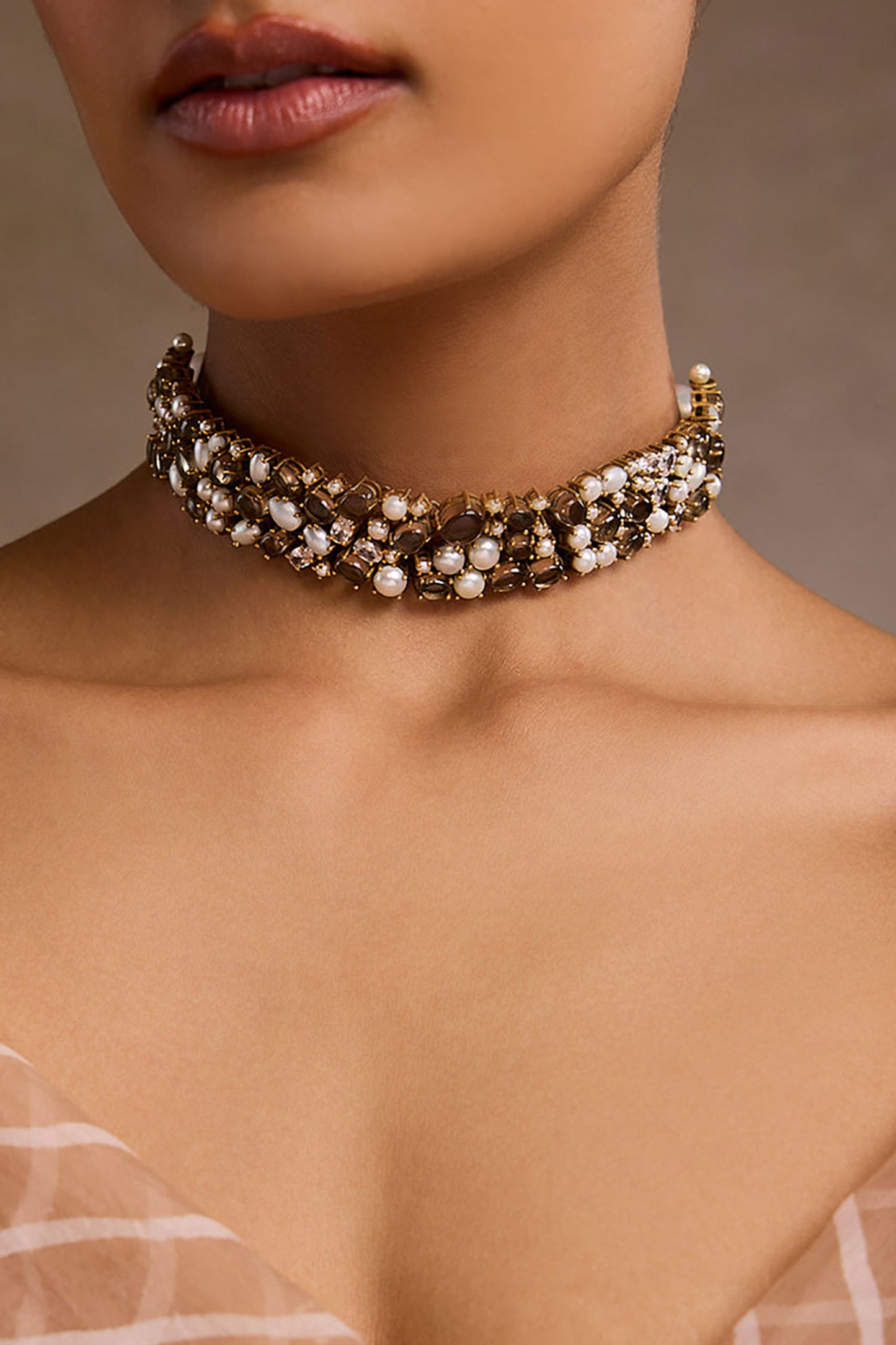 Pearl Silver Choker 
