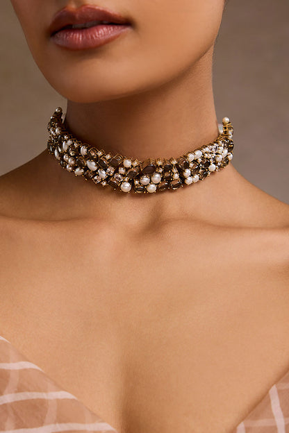 Pearl Silver Choker 