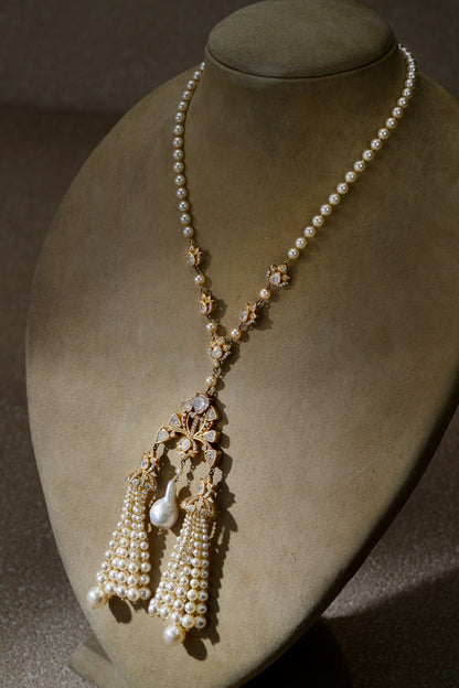 Tassel Silver Pendant Necklace 