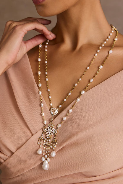 Zircon Silver Pendant Necklace 