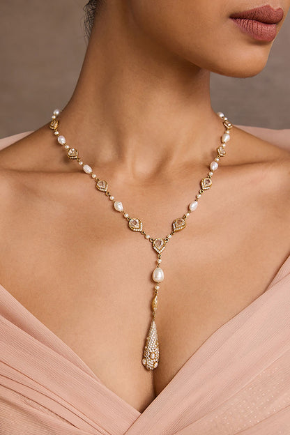 Pearl Silver Pendant Necklace 