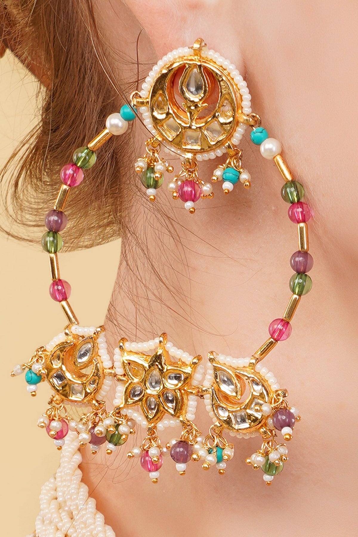 Gold-Plated Rang-e-Gul Danglers 