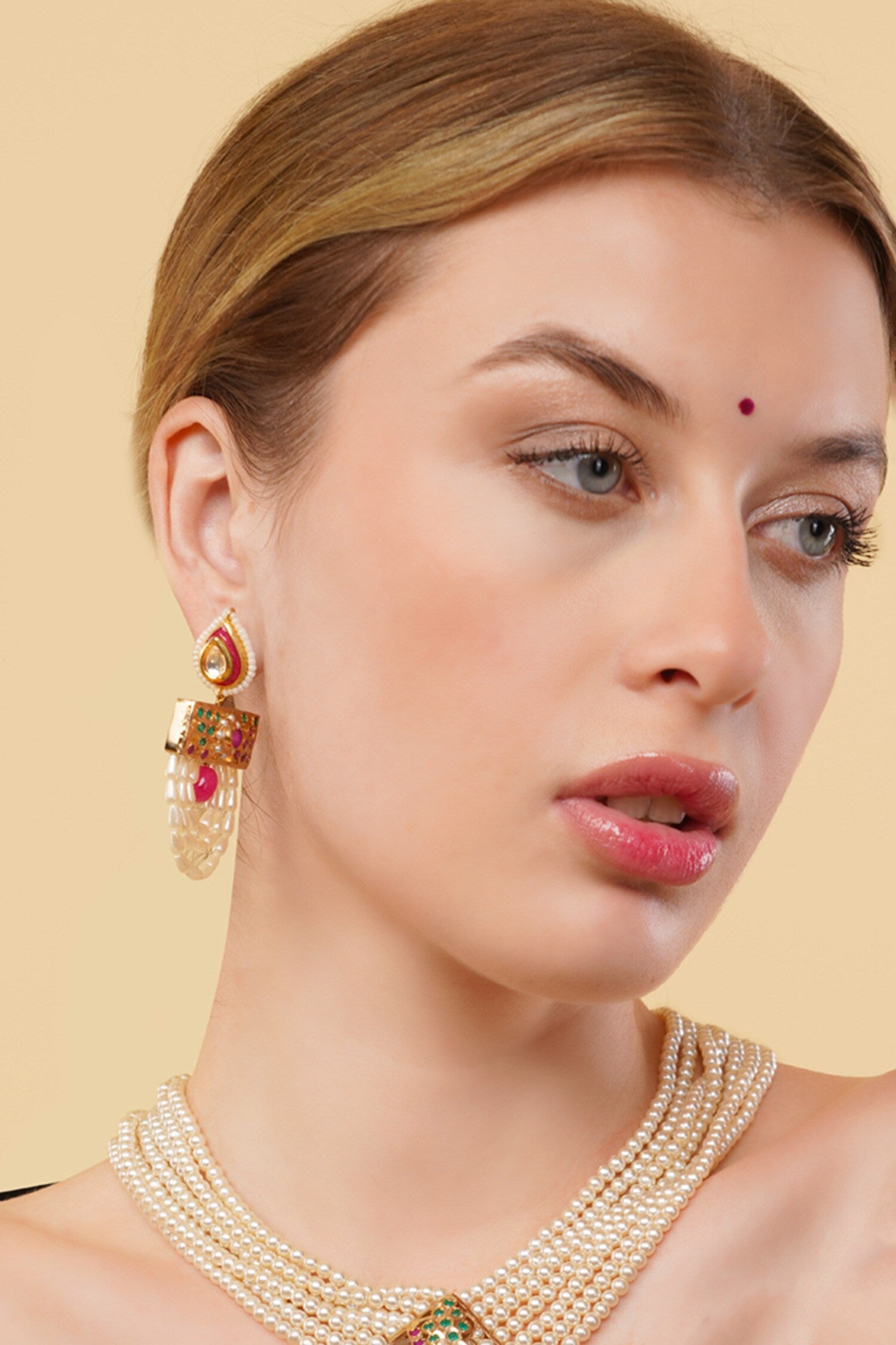 Arzoo Gold-Plated Drop Earrings 