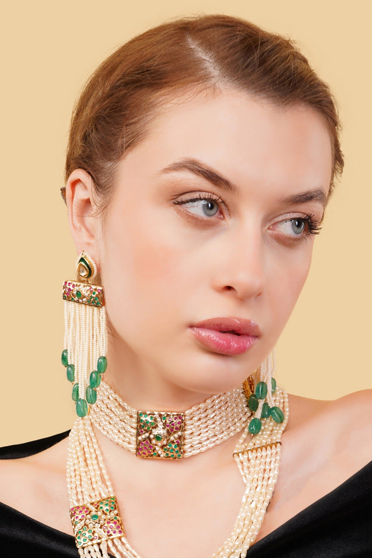Jahanara Gold-Plated Drop Earrings 