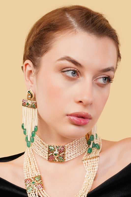 Jahanara Gold-Plated Drop Earrings 
